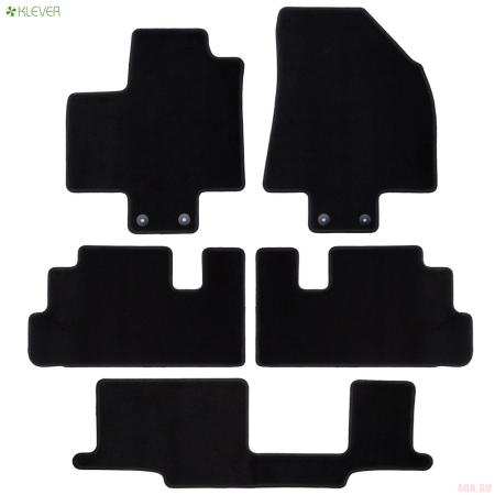 Коврики салона текстильные Econom для Nissan Pathfinder (2021-2025) 8 мест, 5 шт. № KLEVER0103606601200k