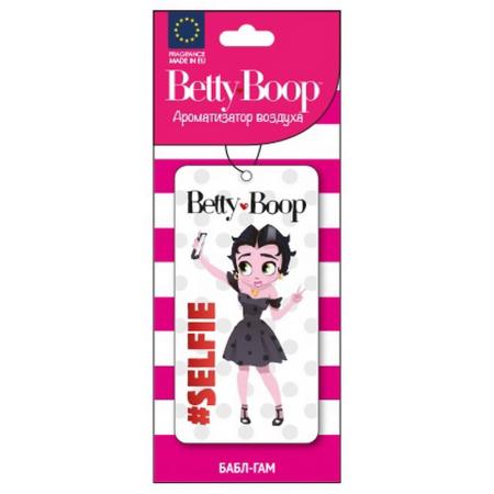 Ароматизатор пропитанный подвесной пластинка Betty Boop Бубль гум AURAMI BP-202