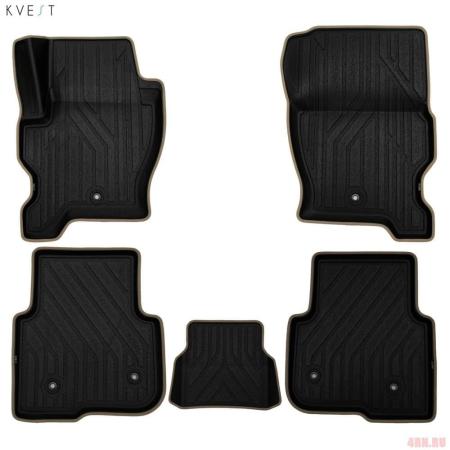 Коврики в салон 3D Kvest для Land Rover Discovery 4 (2009-2016) 5 шт. № KVESTLNDR00001K2