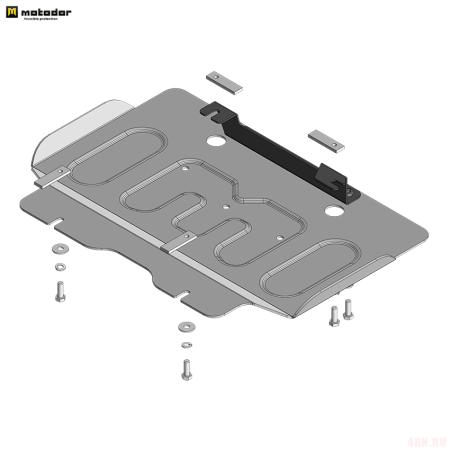 Защита картера и переднего дифференциала для Changan Hunter Plus (2023-2025) № 347202