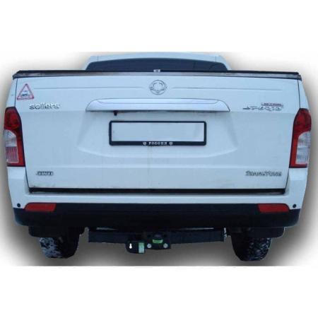 Фаркоп Лидер Плюс усиленный со сварным фланцевым шаром для SsangYong Action Sports (QJ) (2007-2012) № S208-FC