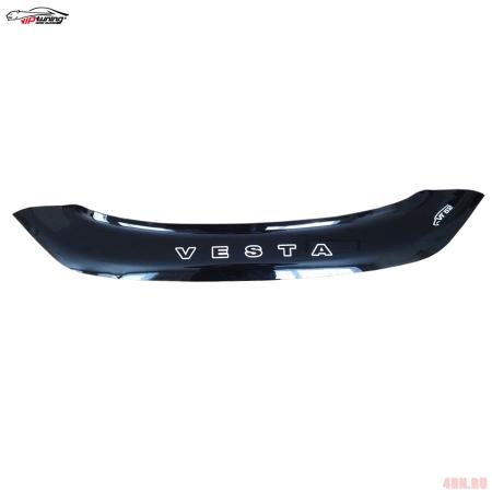 Дефлектор капота VIP-Tuning для Lada (ВАЗ) Vesta (2015-2025) короткий № VZ07VT