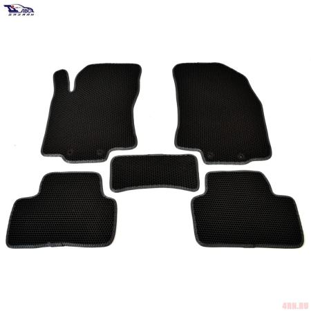 Коврики салона EVA для Nissan Qashqai (J11) (2015-2021) (Российская сборка) с серым кантом № TAS2D-1473.01.04