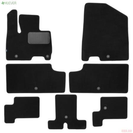 Коврики салона текстильные Premium для Kia Carnival Premium (2021-2025) 7 шт. № KLEVER0502507022110kh