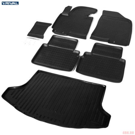 Комплект ковриков салона и багажника для Kia Sportage (2010-2015) № K12805001-2