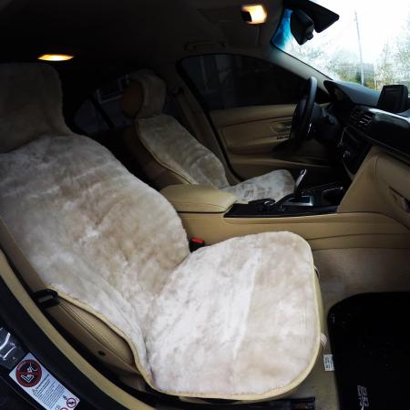 Комплект накидок меховых из овчины цвет бежевый