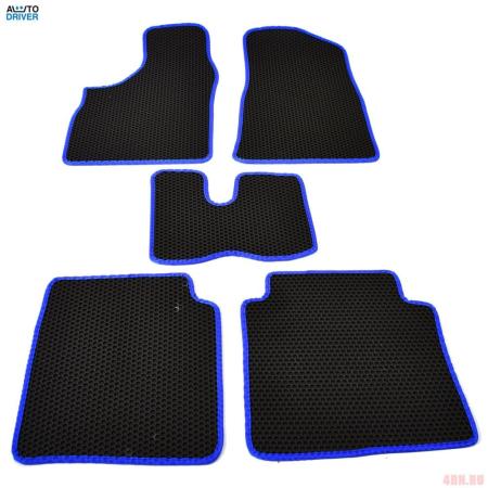Коврики салона резиновые EVA для Lada (ВАЗ) Нива 2131 соты с синим кантом № EVAS.0746.03
