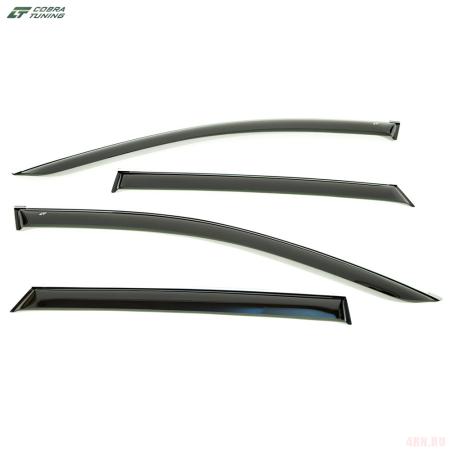 Дефлекторы боковых окон для Hyundai Tucson (2021-2025) (Европа) с хромированным молдингом № H28021CR