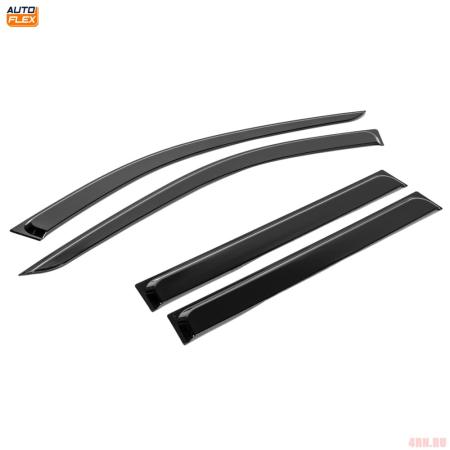 Дефлекторы окон AutoFlex для Lada (ВАЗ) Largus универсал (2012-2018) литьевой поликарбонат № 860106