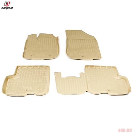 Коврики салона Norplast для Renault Logan (2014-2022) бежевые № NPA11-C69-350-B
