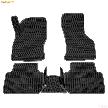 Коврики салона EVA резиновые для Skoda Octavia A8 (2020-2025) с серым кантом № 9030010402