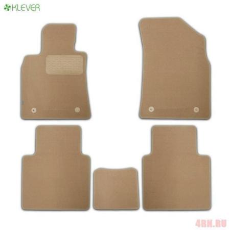 Коврики салона Klever текстильные Premium 5 шт для Skoda Rapid (2012-2016) бежевые № KLEVER04451722112kh