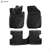 Коврики салона (3D с подпятником) для Lada (ВАЗ) Largus (2012-2025) без 3-го ряда, с высоким бортом № ACM-PS-04