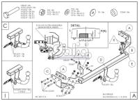 Фаркоп Galia для Kia Stinger (2018-2024) съемное крепление шара № K045C