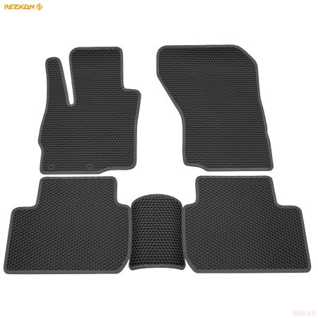 Коврики салона EVA резиновые соты для Mitsubishi Outlander 3 (2012-2022) с серым кантом № 9124015102