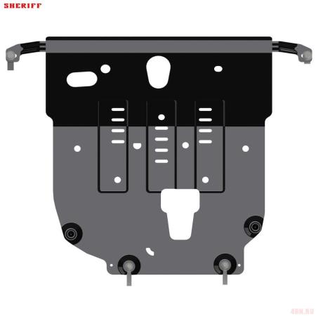 Защита картера и КПП для Kia Rio X-Line (2017-2023) № 11.4965