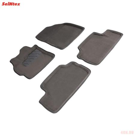 Коврики салона 3D текстильные для Toyota Corolla (2007-2013) серые № 84763