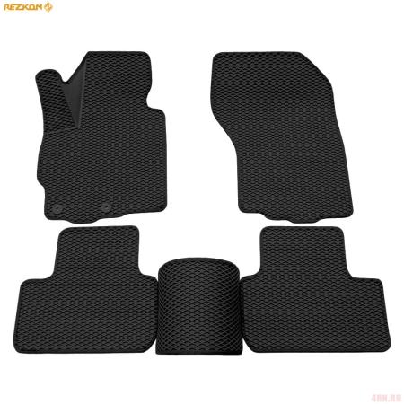 Коврики салона 3D EVA ромб резиновые для Mitsubishi ASX (2010-2022) с черным кантом № 9224005101