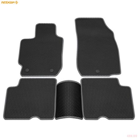 Коврики салона EVA резиновые для Nissan Almera (2013-2018) с серым кантом № 9025005202