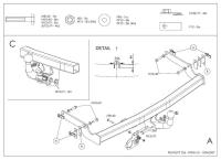 Фаркоп Galia для Peugeot 206 хетчбек 3дв., 5дв. (1998-2003) твердое крепление шара № P003A