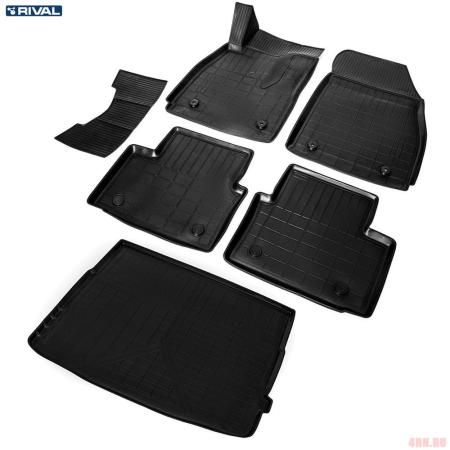 Комплект ковриков салона и багажника для Opel Insignia седан, багажник с органайзером (2008-2017) № K14204002-1