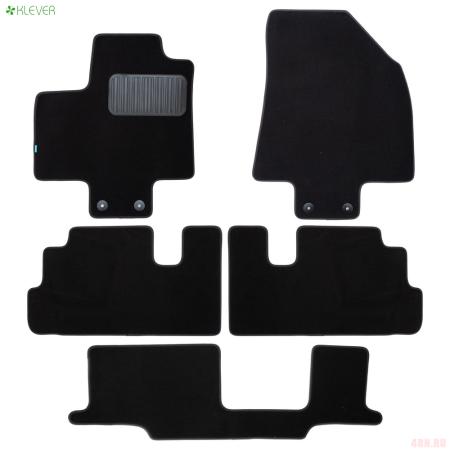 Коврики салона текстильные Premium для Inifiniti QX60 (2021-2025) 8 мест, 5 шт. № KLEVER0307601622110kh