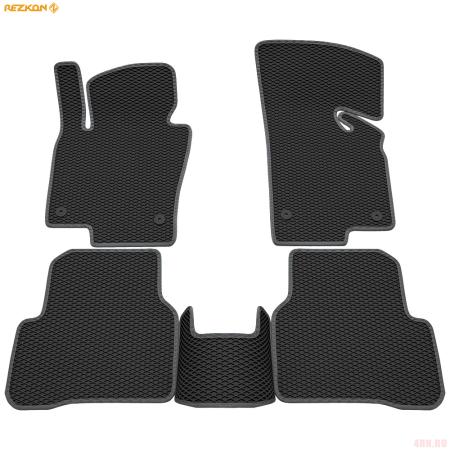 Коврики салона EVA резиновые для Volkswagen Passat B7 (2011-2015) с серым кантом № 9035015202