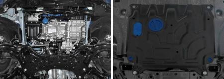 Защита двигателя и КПП для Kia Rio седан, хэтчбек X-Line (2017-2023) № 111.2369.1