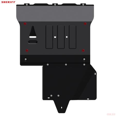 Защита картера и КПП для Mercedes V-Class (2014-2025) № 13.4562