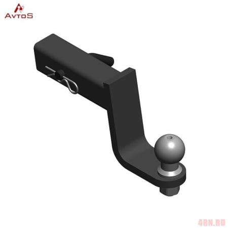 Шаровый узел с понижением 12см для фаркопа под квадратное отверстие 50х50 мм (на базе шара E) № TY-05-12