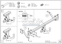 Фаркоп Galia быстросъемный для Citroen DS5 (2011-2015) № C067C