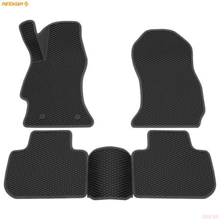 Коврики салона Rezkon EVA резиновые для Subaru Forester (2008-2013) с серым кантом № 9032005102