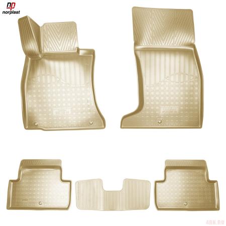 Коврики салона 3D для Genesis G70 (2018-2025) (полный привод) бежевые № NPA11-C305-201-B