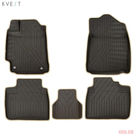 Коврики в салон 3D Kvest для Toyota Camry (2011-2017) 5 шт. № KVESTTYT00003K2