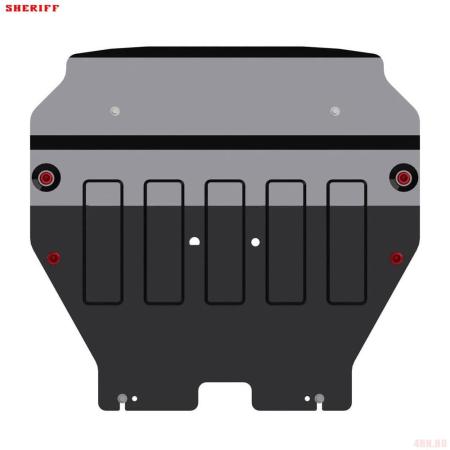 Защита картера и КПП для Volkswagen Transporter T6 (2015-2025) № 26.3596