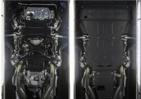 Защита двигателя, КПП и раздаточной коробки для Porsche Cayenne (2017-2025) черная, 3 части № K333.4615.1