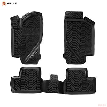 Коврики салона (3D с подпятником) для Lada (ВАЗ) Granta (2011-2018) с высоким бортом № ACM-PS-02