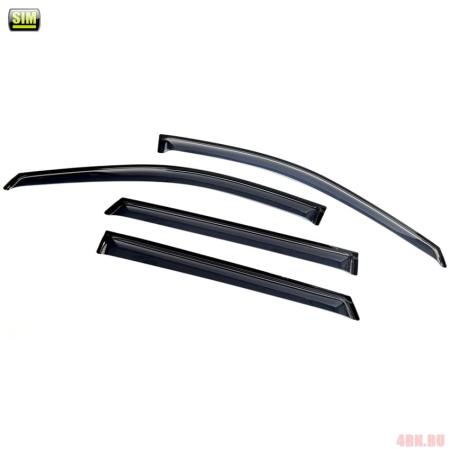 Дефлекторы боковых окон SIM для Hyundai Santa Fe (2012-2018) № SHYSAN1232