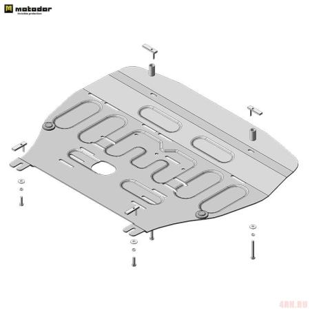 Защита картера и КПП для Kia Sorento (2020-2025) № 340901