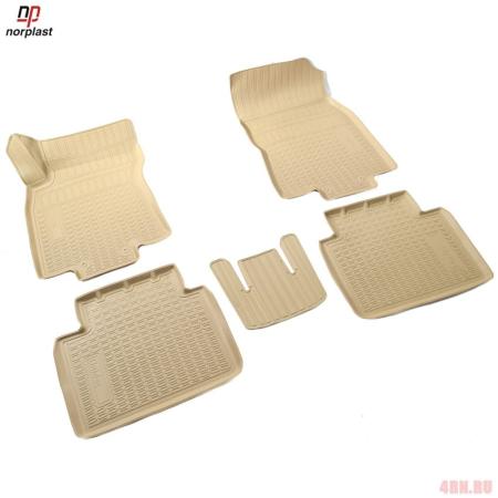 Коврики салона Norplast 3D бежевые для Nissan X-Trail (2015-2022) № NPA11-C61-812-B