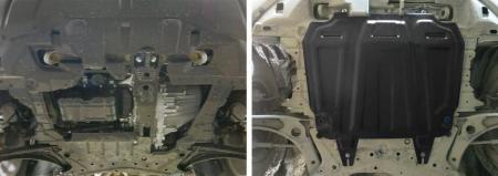 Защита двигателя и КПП для Citroen C4 Aircross (2012-2016) увеличенная № 111.4016.3