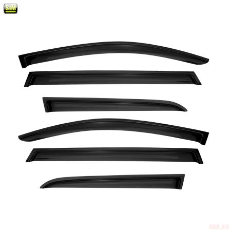 Дефлектор боковых окон для EXEED VX (2021-2025) 6 частей № SCREVX2032/6