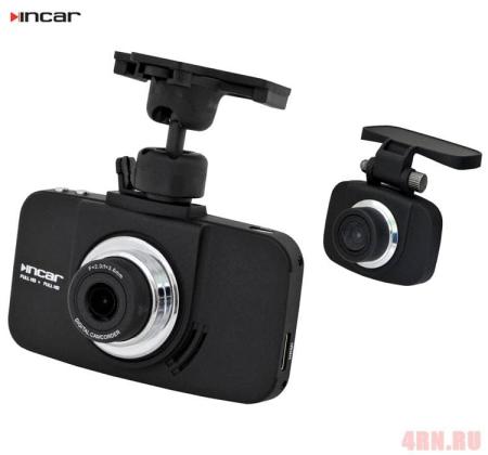 Видеорегистратор Incar VR-970 3", Ambrella A7 TFT, MP4, JPEG, HDMI (2304*1296) 2 камеры