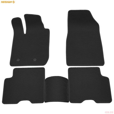 Коврики салона EVA соты резиновые для Renault Arkana (2019-2025) с черным кантом № 9129040101