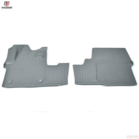 Коврики салона 3D для Citroen Jumpy (2018-2025) (передняя пара) серые № NPA10-C64-900-1-G