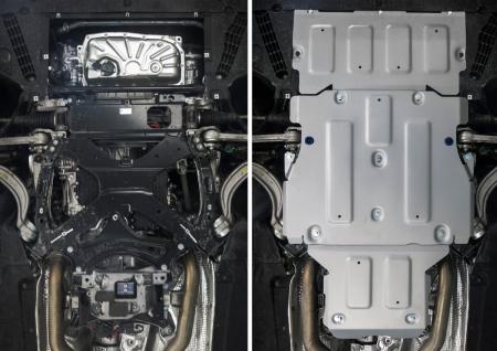 Защита двигателя, КПП и раздаточной коробки для Audi A6 (2018-2025) 3 части № K333.0343.1