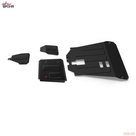 Комплект защиты картера, КПП, топливного бака, адсорбера и редуктора для Kia Seltos (2020-2025) полный привод № K111.02848.1