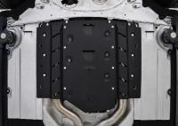 Защита КПП и раздаточной коробки для Rolls-Royce Cullinan (2018-2025) черная, 3 части № 333.2504.1