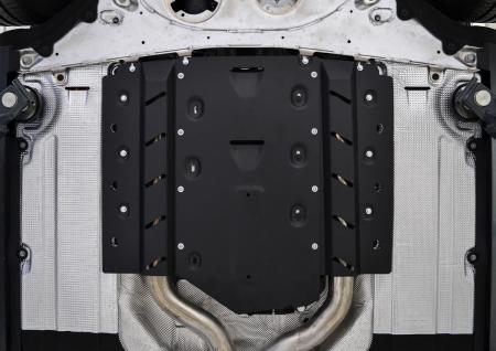 Защита КПП и раздаточной коробки для Rolls-Royce Cullinan (2018-2025) черная, 3 части № 333.2504.1