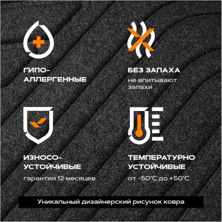 Коврики салона Rezkon 3D текстильные для Kia Sportage (2016-2021) № 4021040300